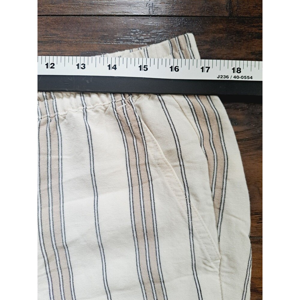 J Jill Linen Pants Trousers Size Med Lightweight Tie Waist Pockets Coastal Beach - Picture 8 of 10